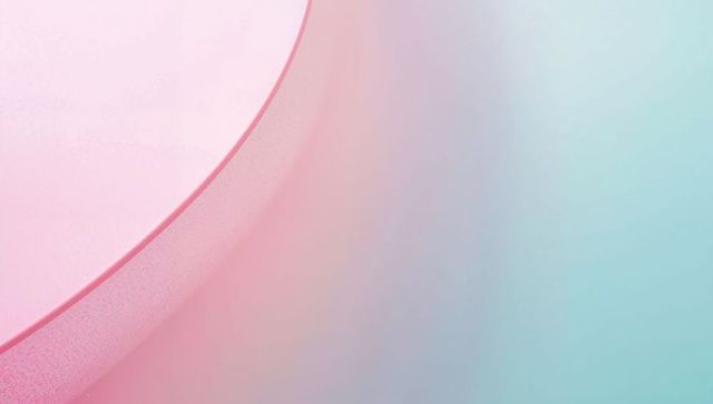 Minimal Curved Pink Disc Creating Soft Pastel Gradient Backdrop for Contemporary Design