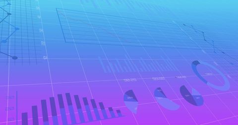 Dynamic Financial Data Representation on Purple Gradient - Download Free Stock Images Pikwizard.com