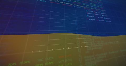 Financial Data with Ukraine Flag Illustrates Economic Impact - Download Free Stock Images Pikwizard.com
