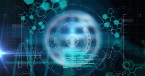 Digital Interface with HUD Elements and Data Processing - Download Free Stock Images Pikwizard.com