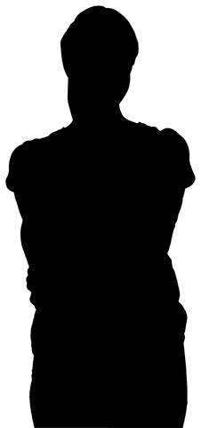 Elegant woman's silhouette on transparent background design