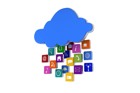 Cloud with Digital Symbols on Transparent Background - Download Free Stock Videos Pikwizard.com
