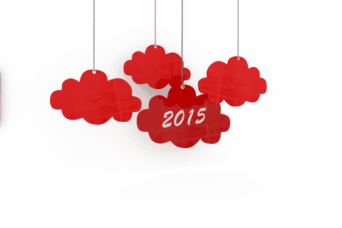 Transparent Red Cloud Ornaments Displaying 2015 Date - Download Free Stock Videos Pikwizard.com