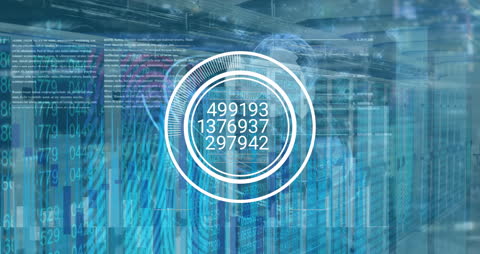 Futuristic Digital Data Processing and Security Concept