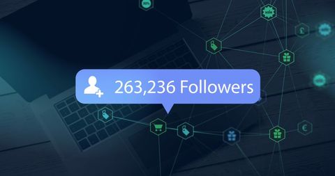 Banner of Digital Growth with Increasing Followers and Network Icons - Download Free Stock Images Pikwizard.com