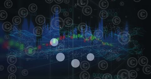 Cryptocurrency Market Analysis with Euro Symbols and Dynamic Trends - Download Free Stock Images Pikwizard.com
