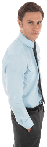 Transparent Image of Serious Businessman with Confident Pose