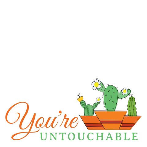 empowerment message with cactus illustration symbolizing resilience - Download Free Stock Templates Pikwizard.com