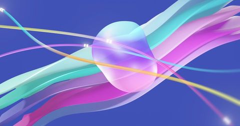 Dynamic Multicolored Waves with Abstract Orb Design