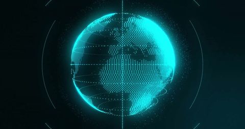 Illuminated Digital Globe Symbolizing Global Connectivity and Technology - Download Free Stock Images Pikwizard.com