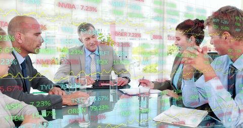 Business Team Analyzing Global Financial Data Screens - Download Free Stock Images Pikwizard.com