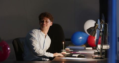 Office Birthday Bustle with Joy and Reflection