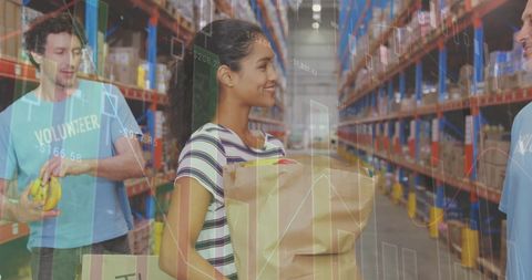 Volunteers Organizing Donations in Warehouse Bringing Community Support - Download Free Stock Images Pikwizard.com