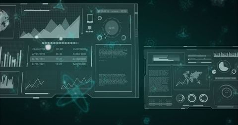 futuristic digital dashboard in virtual command center - Download Free Stock Images Pikwizard.com
