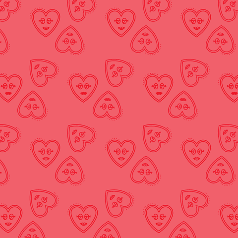 Transparent Pattern of Red Heart Faces on Pink Background for Valentine's Day - Download Free Stock Videos Pikwizard.com