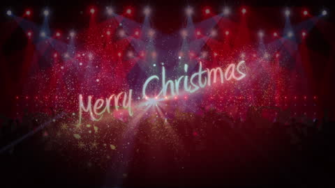 Festive Christmas Greeting with Sparkling Light Effects