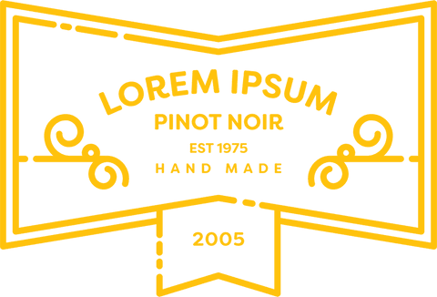 Yellow Badge Design with Mockuplorem Ipsum Text in Victorian Style on Transparent - Download Free Stock Videos Pikwizard.com