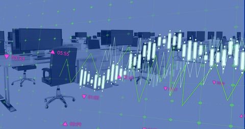 Data Analytics Interface with Virtual Graphs in Modern Office