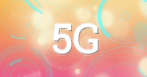 5G Concept with Vibrant Gradient and Tech Elements - Download Free Stock Images Pikwizard.com