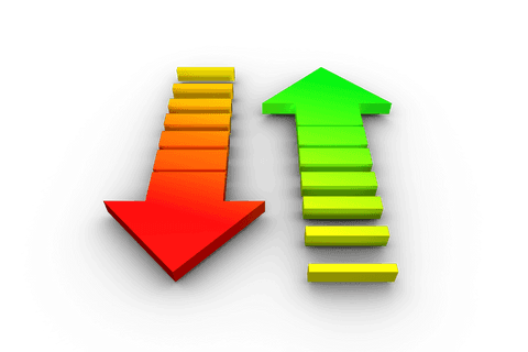 green upward and red downward arrows on transparent background - Download Free Stock Videos Pikwizard.com