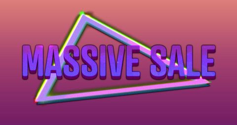 Vibrant Metallic Triangle Massive Sale Promotion