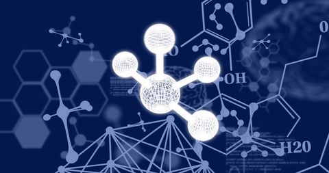 futuristic digital molecule and chemical structure visualization - Download Free Stock Images Pikwizard.com