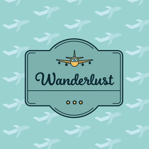 transparent badge with plane motif emphasizing wanderlust spirit - Download Free Stock Videos Pikwizard.com