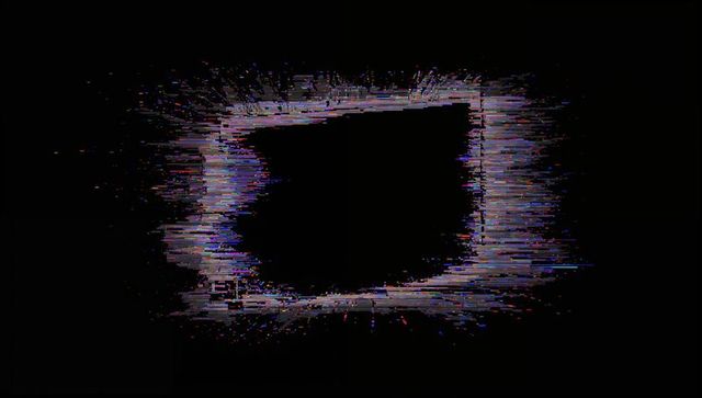 Glitch frame pulsing with rgb noise and neon scanlines dark tech background
