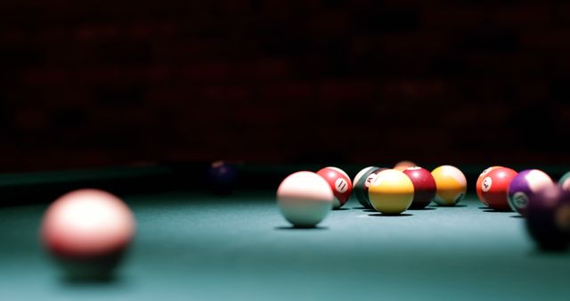 Close-up of player shooting snooker ball on snooker table 4k - Download Free Stock Photos Pikwizard.com