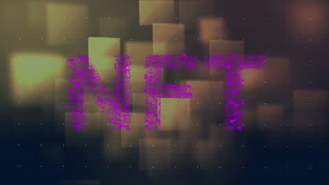 Artistic Animation Concept of NFT with Digital Background
