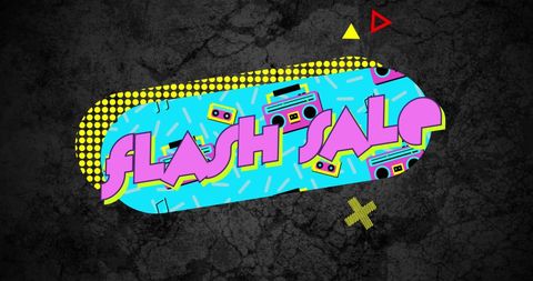 Retro Flash Sale Promotion with Abstract Background