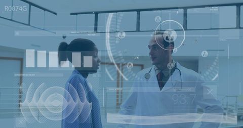 Medical Professionals Collaborate Amidst Digital Data in Hospital - Download Free Stock Images Pikwizard.com