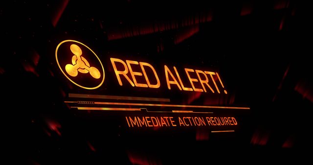 Urgent Red Alert Warning Sign on Black Background - Download Free Stock Images Pikwizard.com