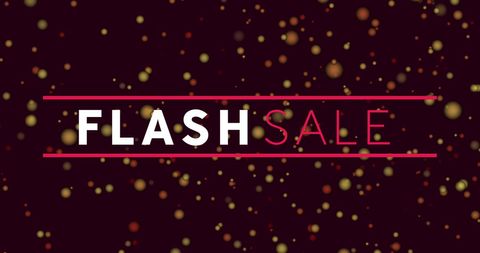 Bold flash sale announcement with retro future design