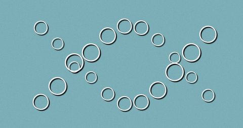 abstract dna strand with circular pattern on gray background - Download Free Stock Images Pikwizard.com