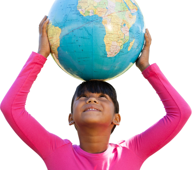 Cute Little Girl Holding Transparent Globe on Sunny Day - Download Free Stock Videos Pikwizard.com