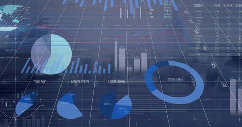 Futuristic Financial Analytics and Data with Digital Interfaces - Download Free Stock Images Pikwizard.com