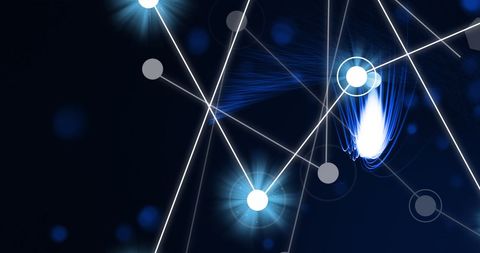 Abstract Global Network Connection with Digital Lights