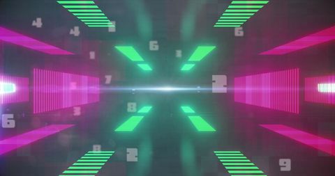 Futuristic Digital Interface with Glowing Data Codes - Download Free Stock Images Pikwizard.com