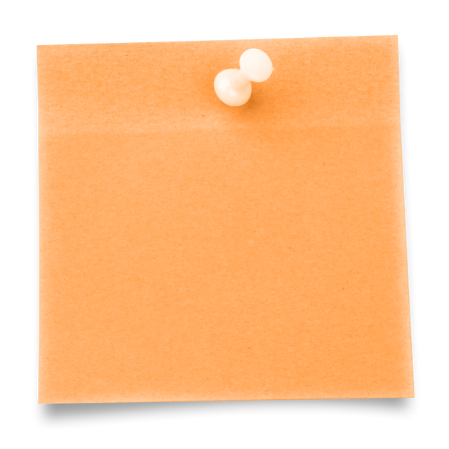 Transparent Orange Sticky Note with Thumbtack - Download Free Stock Videos Pikwizard.com