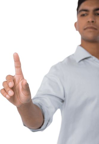 Transparent Concept: Businessman Interacting with Virtual Interface - Download Free Stock Videos Pikwizard.com