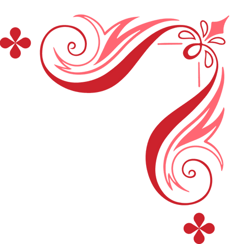 Vintage Corner Flourish with Ornate Red Floral Design on Transparent - Download Free Stock Videos Pikwizard.com