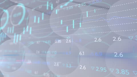 Abstract Financial Data Analysis Network Concept