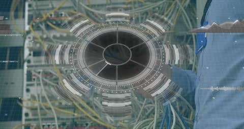 Digital Interface with Clock Animation in Technology Environment