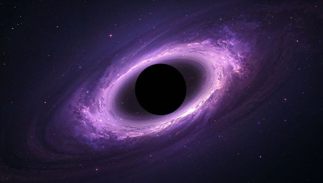 Ai-generated image of black hole with stunning galactic accretion disk