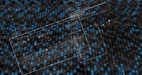 Abstract Futuristic Digital Data with Binary Code Tech - Download Free Stock Images Pikwizard.com
