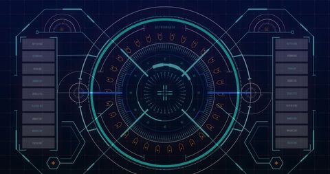 Futuristic Tech Scope Interface and Data Visualization - Download Free Stock Images Pikwizard.com