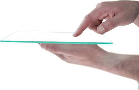 Hands Interacting with Transparent Futuristic Digital Device - Download Free Stock Videos Pikwizard.com