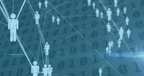 Digital network connections over binary code overlay