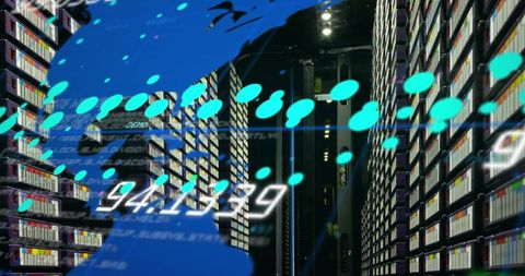 High Tech Data Processing in Cloud Server Network Facility - Download Free Stock Images Pikwizard.com